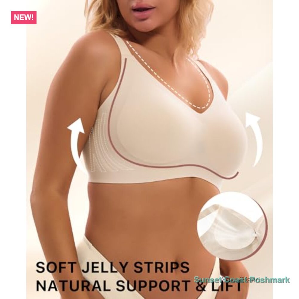 Wireless Minimizer Bra Full Coverage Seamless Nyl… - image 2